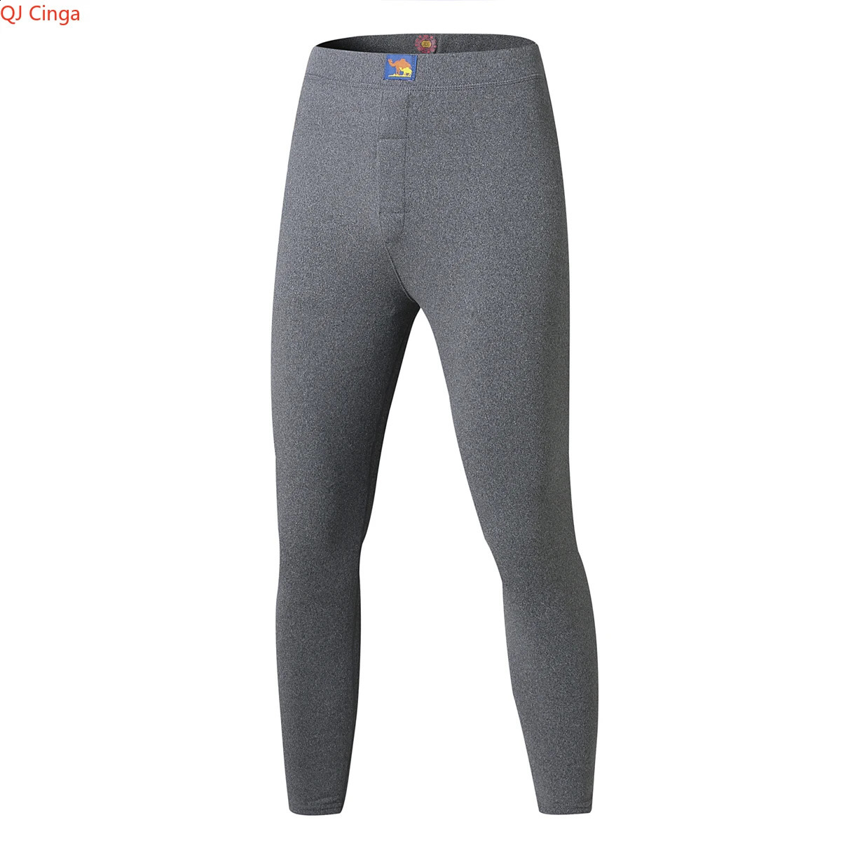 Winter Khaki Mens Thermal Underwear Bottoms Polyester and Spandex Blend Fabric for Warmth Pants Asian Sizes XL6XL 251018