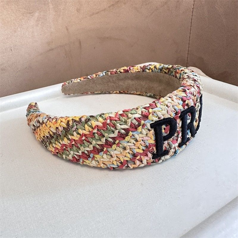 2025 new Lafite Embroidered Letter Headband Designer Jewelry Summer Women Hairband Wide-Brimmed Headwear Hairjewelry Accessories Free shippi