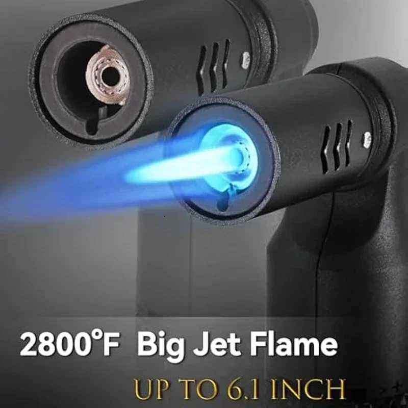 Metal Hightemperature High Firepower Inflatable Lighter Windproof Jet Flame Portable Torch Outdoor Camping Barbecue Lighter D251024