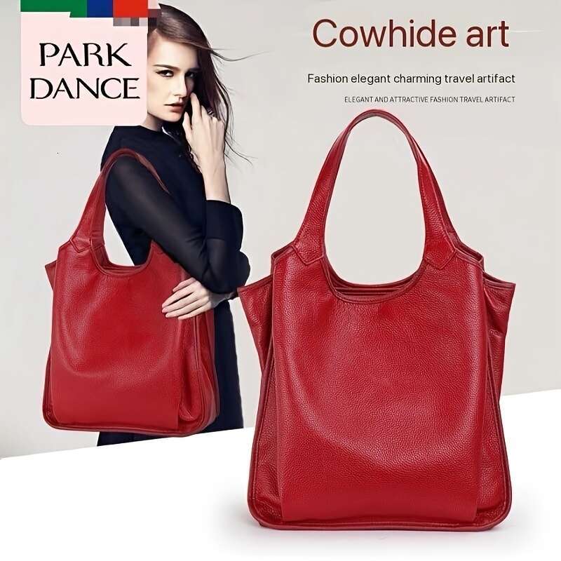2025 New Model, Genuine Leather Tote Simple Versatile Large Capacity Shoulder, High-End Commuting Handbag, Fashionable And Luxurious Multifunctional W