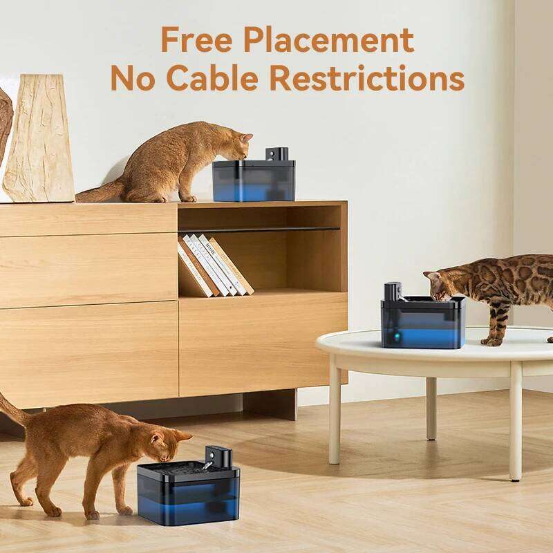 designer brand ROJECO Wireless Automatic mAh Water Dispenser For Dog Cat Infrared Sensor Smart Pet Drinkier Fountain