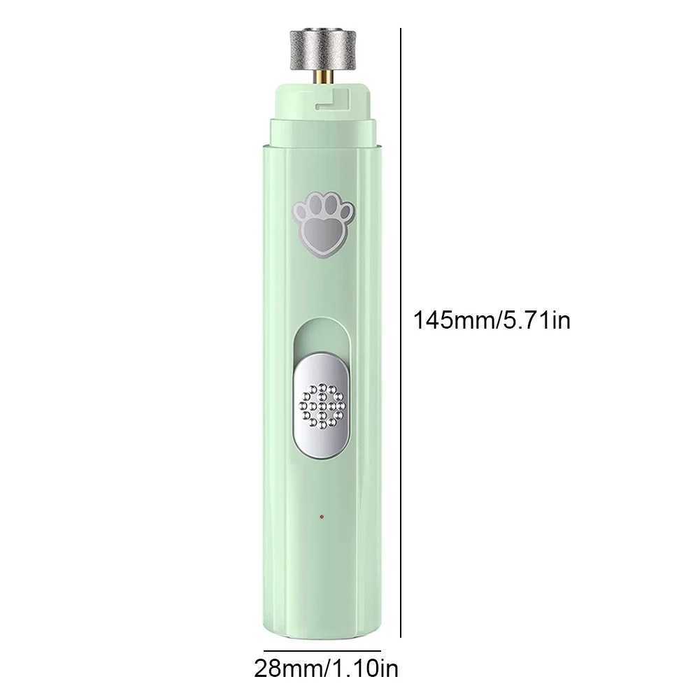 Electric Dog Nail Grinder Painless LED Light Pet Nail Grinder with Polisher Wheel 2Speed Pet Nail Clipper for Pet Paws Grooming Z20251024