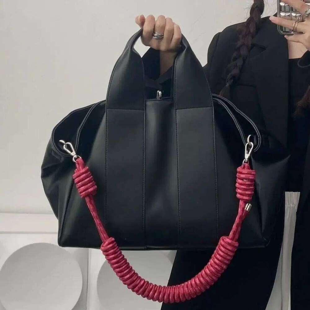 Tote Women Braided Rope Strap Nylon Fashion Simple Office Lady Shoulder Bag Handbag Euro-America Style