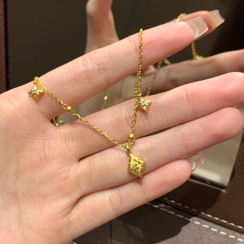 Necklace Designer luxury pendant necklace Eight-Pointed Star for Women men Exquisite Fashion High End Niche Design copper plated with 18K gold Festiva