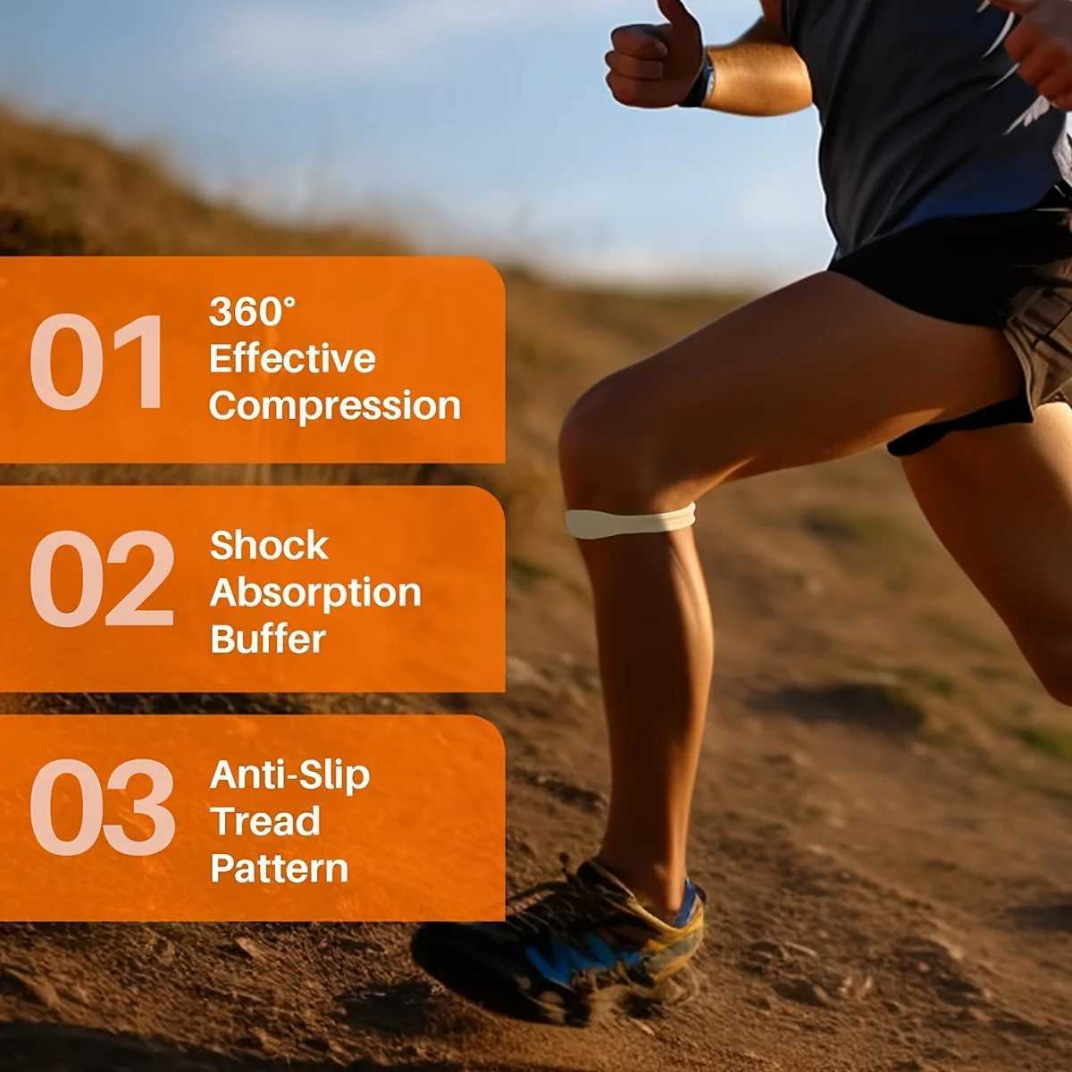 2PCS high elasticity compression knee pad patella strap suitable for sports knee pads with shock absorption and stabilityW251024