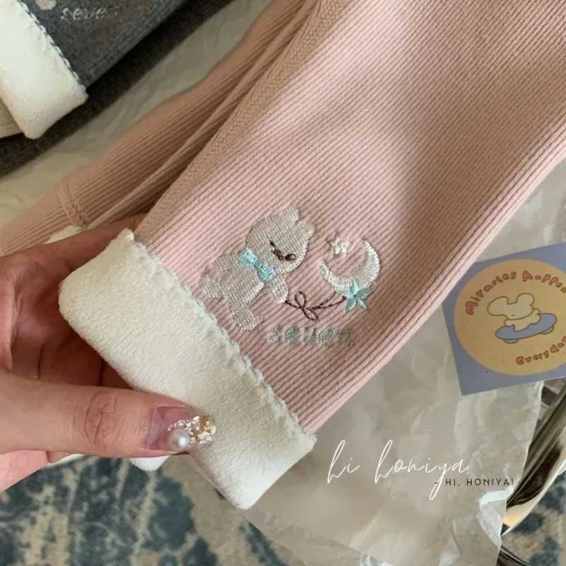 Girls Fleece Leggings Autumn WInter Korean Velvet Warm Pants 16Years Old Girl Casual Thicken TrousersT251024