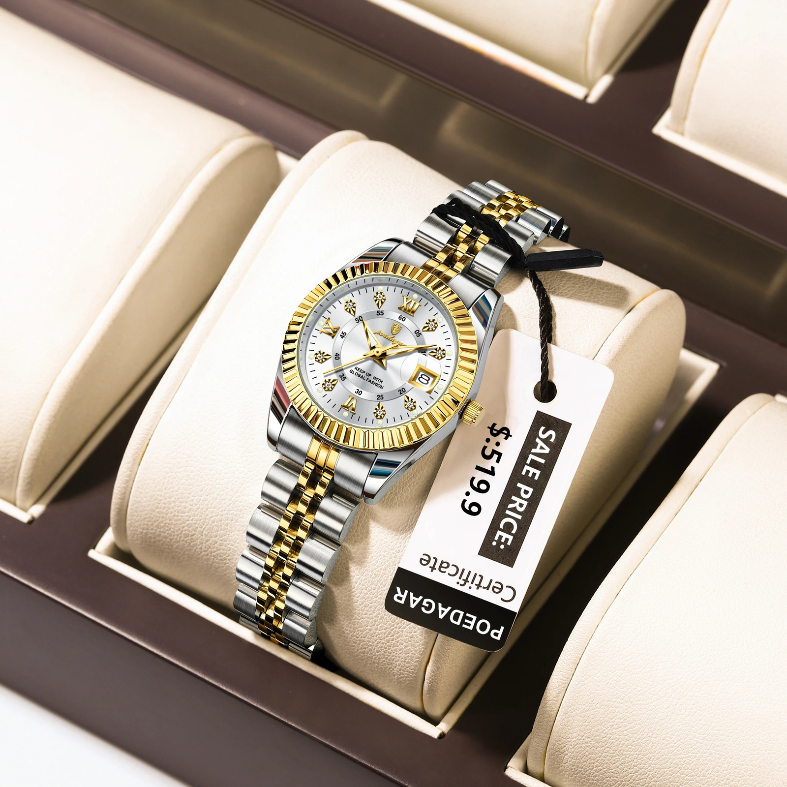 POEDAGAR Watch For Woman Luminous Waterproof Date Stainless Steel Ladies Watch Fashion Casual Quartz Womens Watches Gift 251021