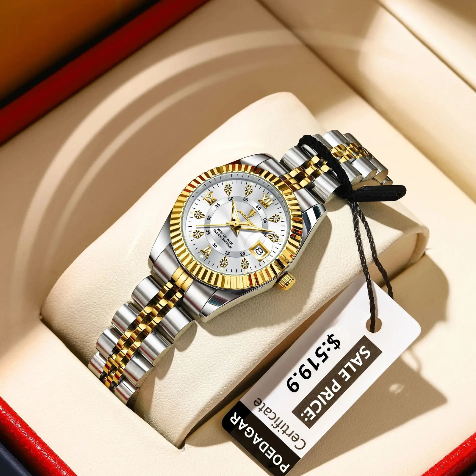 POEDAGAR Watch For Woman Luminous Waterproof Date Stainless Steel Ladies Watch Fashion Casual Quartz Womens Watches Gift 251021