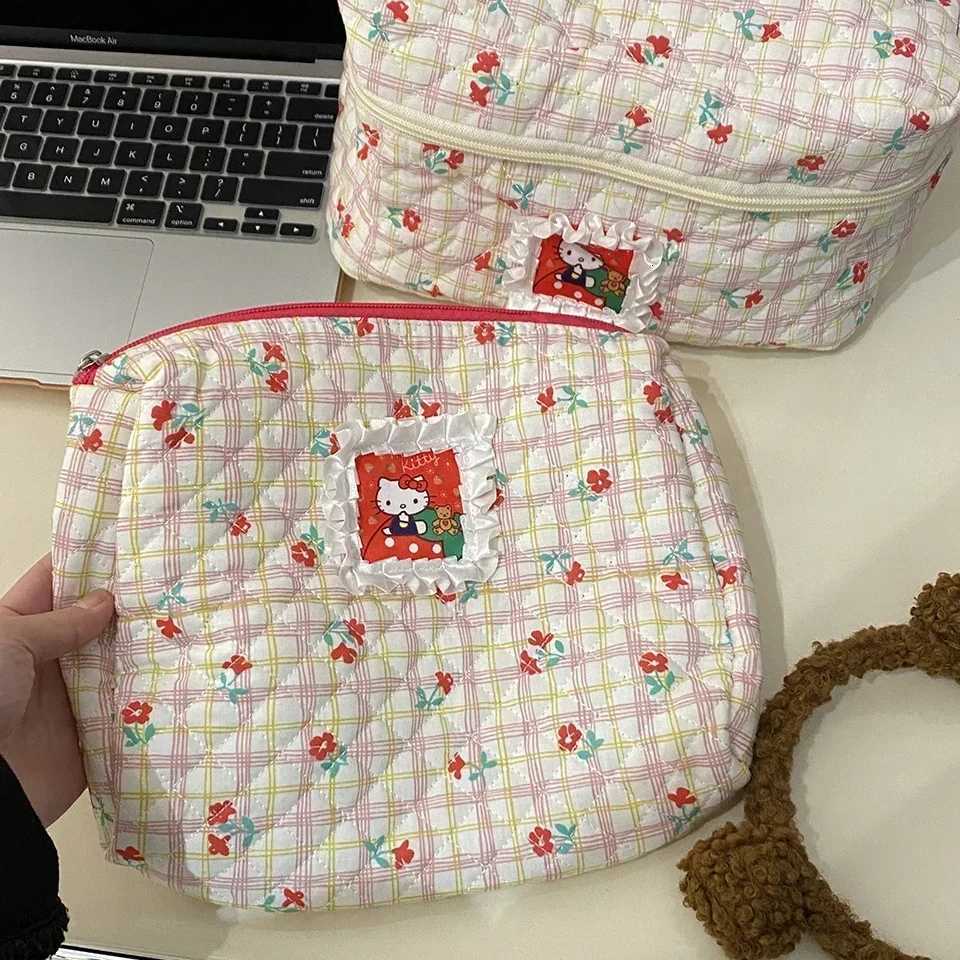 Women Cute Large Capacity Cat Prints Makeup Bag Ladies Instagram Travel Portable Toilet Bag Student Pen CaseT251024