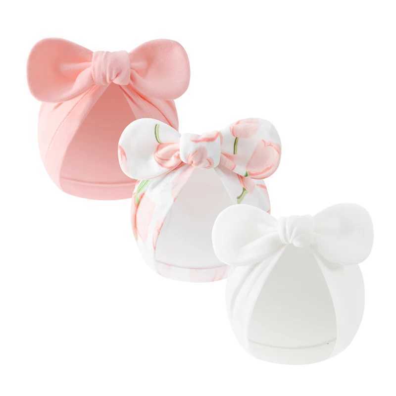 3Pcs Baby Beanie Hats Cotton Bunny Ears Newborn Turban Hat for Girls Boys Infant Bonnet Toddler Cap Newborn Gift 018ML251024