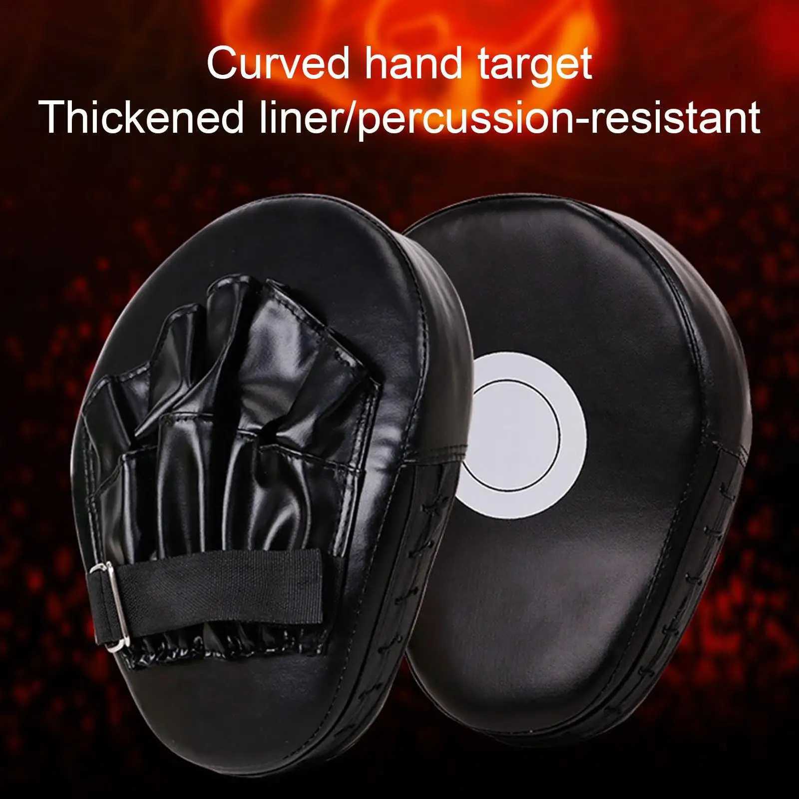 Curved Boxing Hand Target PU Leather 5Finger Hand Target Breathable Curved Punching Mitts Boxing Pads for Martial Arts Training Y251023