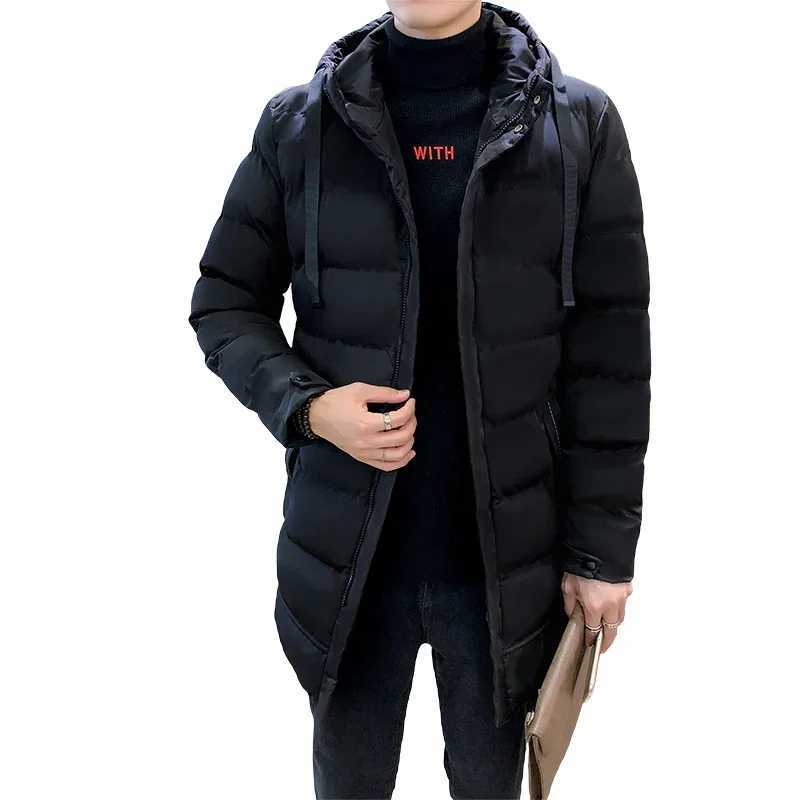 Winter Solid Color Mens Clothing Men Warm Puffer Parkas Cotton Outerwear Windbreak Hooded Parkas Winter Padded Thick Parkas Z251024