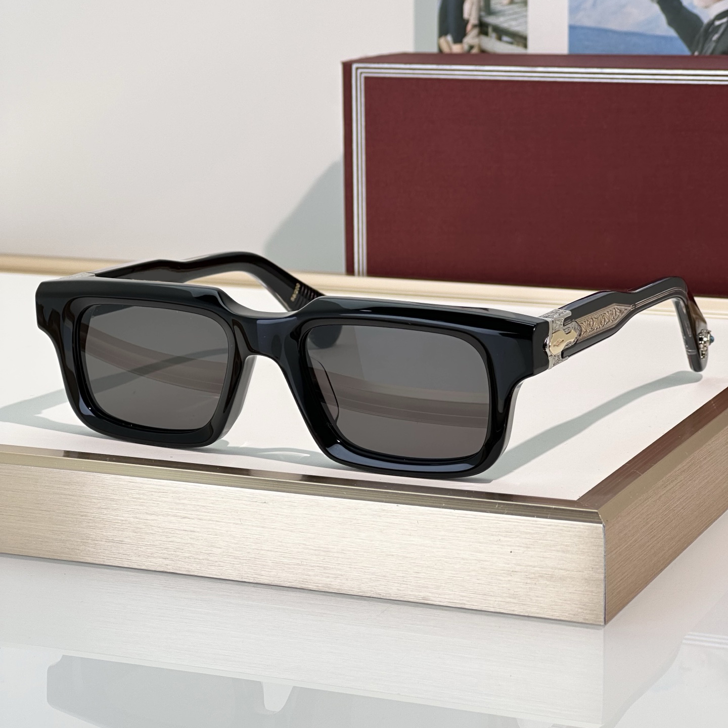 Sunglasses For Men Women Fashion BELVE DERE Designer Stylish High Street Catwalk Style Anti-Ultraviolet UV400 Acetate Square Full Frame Glasses With Box