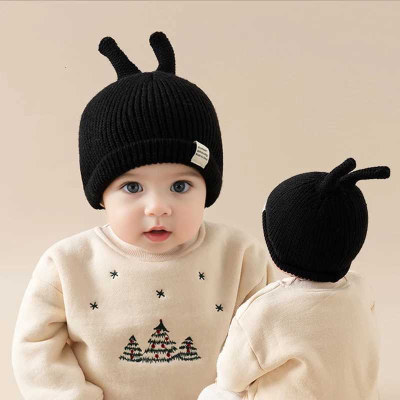 Cute Tentacle Knitted Hat for Baby Winter Warm Pullover Cap Solid Color Woolen Crochet Bonnet 14Year Boy Girl Children BeaniesL251024