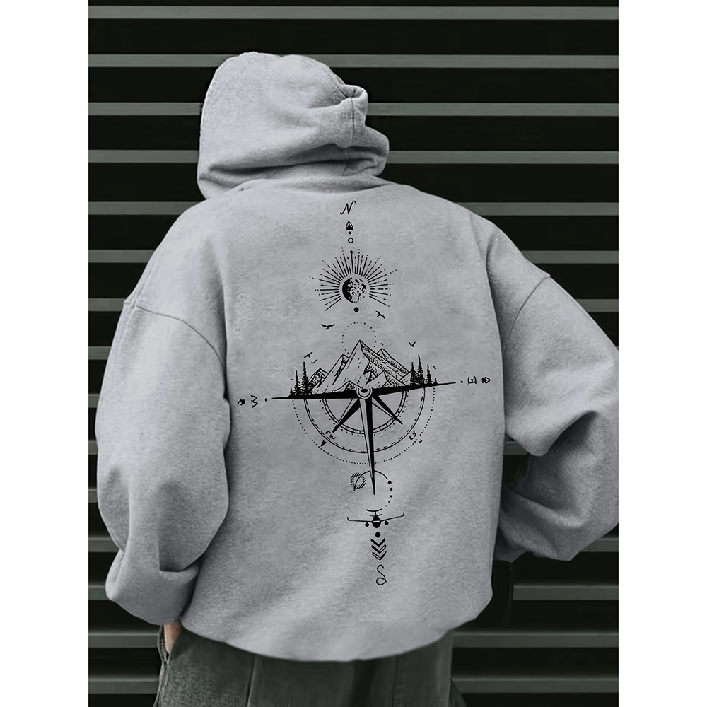 Cross-border Foreign Designer Hoodie Jacket Tracksuit Men Polo Veste Coat Trade Loose Printed Hooded Sweatshirt Men's 2025 New Design Sense Hoodi