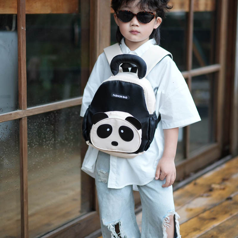 New designer small backpack cartoon cute panda children's backpack suitable for boys and girls outdoor backpacks