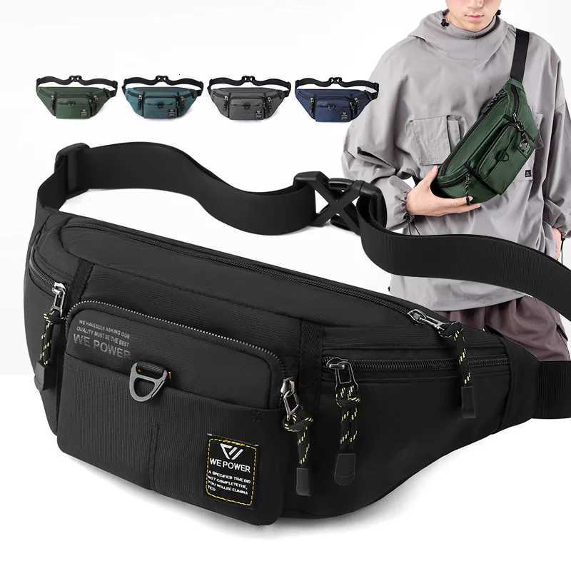 Men Waist Fanny Pack Belt Sling Chest Bag Travel MultiPocket Fashion Money Male Nylon Pouch Purse Bum Hip Bags bolsos L251024