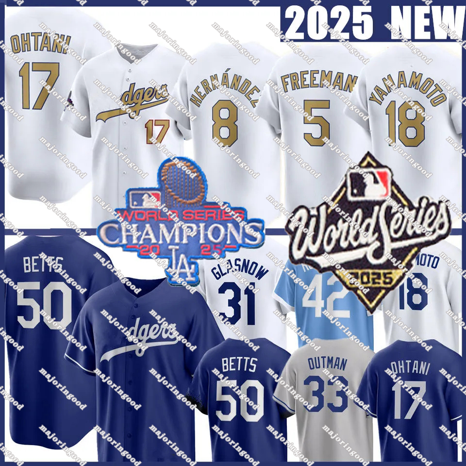 #17 Shohei Ohtani Jersey dodgers Jersey #5 Freddie Freemann Jersey #18 Yoshinobu Yamamoto Jersey 50 Mookie Bettss shirt Blake Snell Jackie Robinson Baseball Jerseys