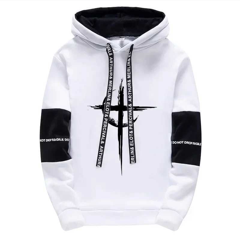 2025 New Mens Tracksuit Hooded Sweatshirts Jogger Pants Urban Casual Fashion Satan Print Sportswear Autumn Winter Trendy OutfitT251024