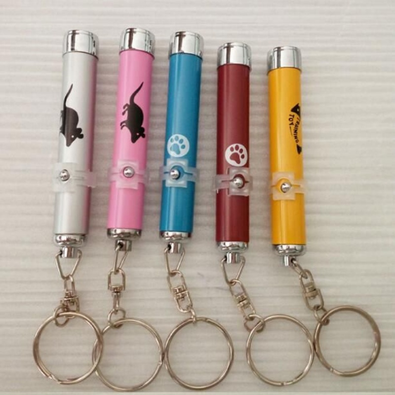 5 Colors Pet Laser Pointer Cat Toys Cartoons Laser pen LED Light Pet Cat Toys Pen with Bright Animation Mouse