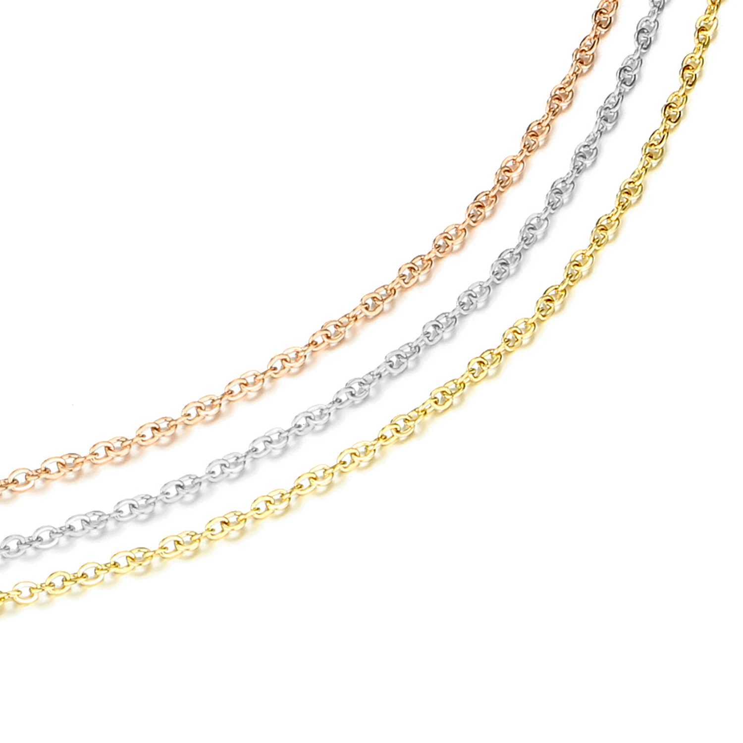 Fine Chain Necklace Stainl Steel Gold Color Pendants Short Long Statement Women Colar Gift Stainl Steel Jewelry WholesaleXJ251024