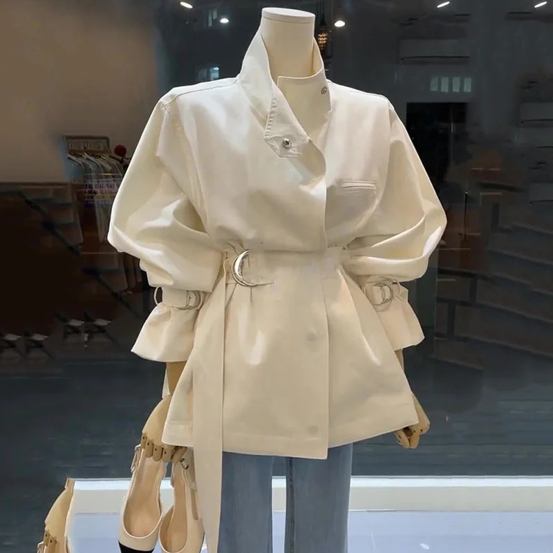 Spring Autumn Fashion Small Fragrance n Sense Windbreaker Women Jackets Waist Show Thin British Style Coat Female 251021