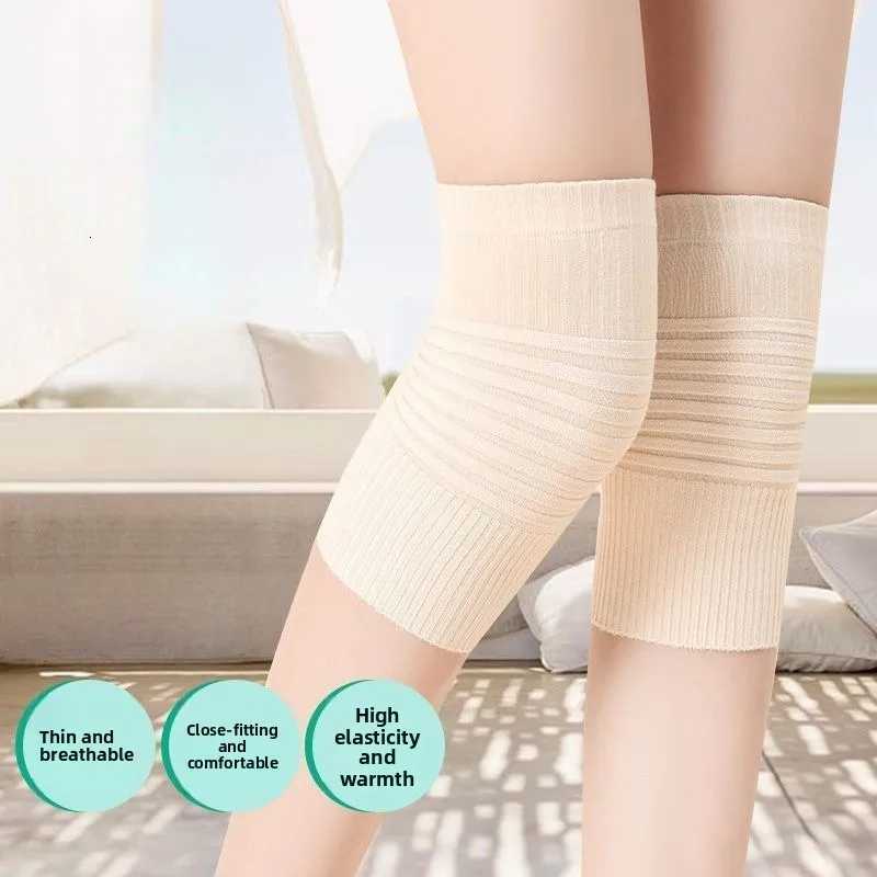 1Pair Autumn Winter Cashmere Warm Knee Support Protector High Elastic Knitted Bandage kneepad for Women Cycling Knee Warmer PadW251024