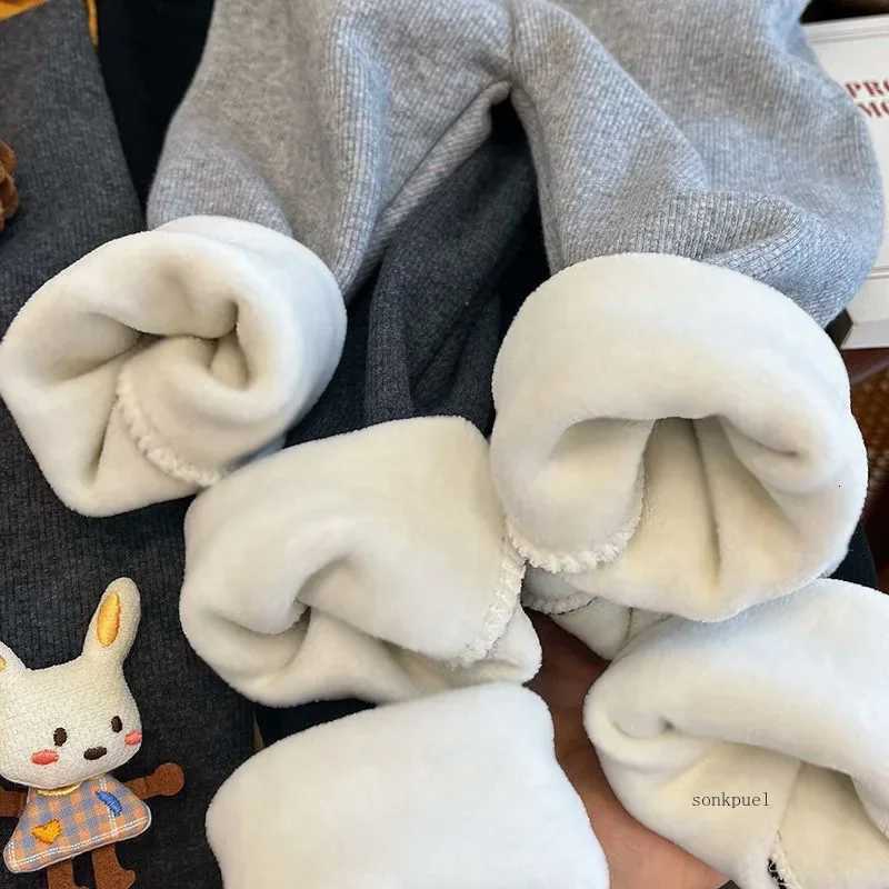 Kids Fleecelined Leggings for Girls New Autumn 2025 Model Thickened Winter Keep Warm Pants for BabyT251024
