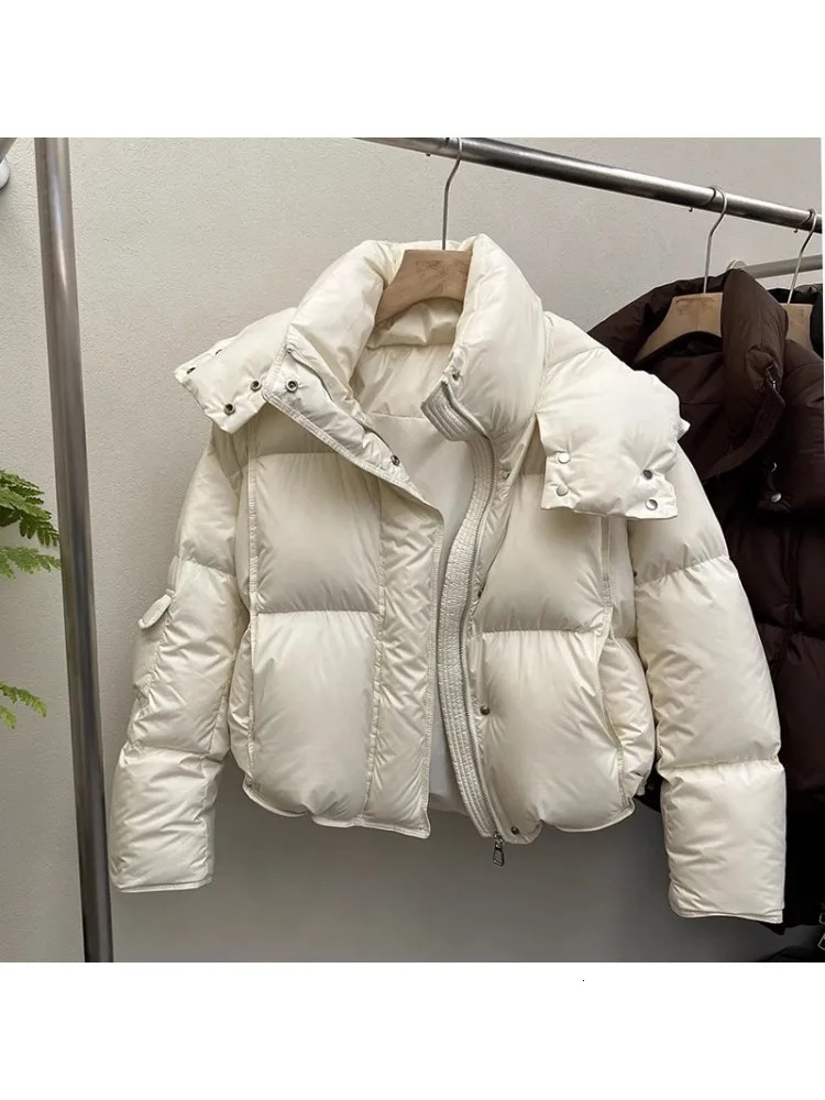 Oversize Cotton Jaet Womens Loose Bread Sle ort Coat Small Sense Friend Matching Thiened Polyester Filling 251013