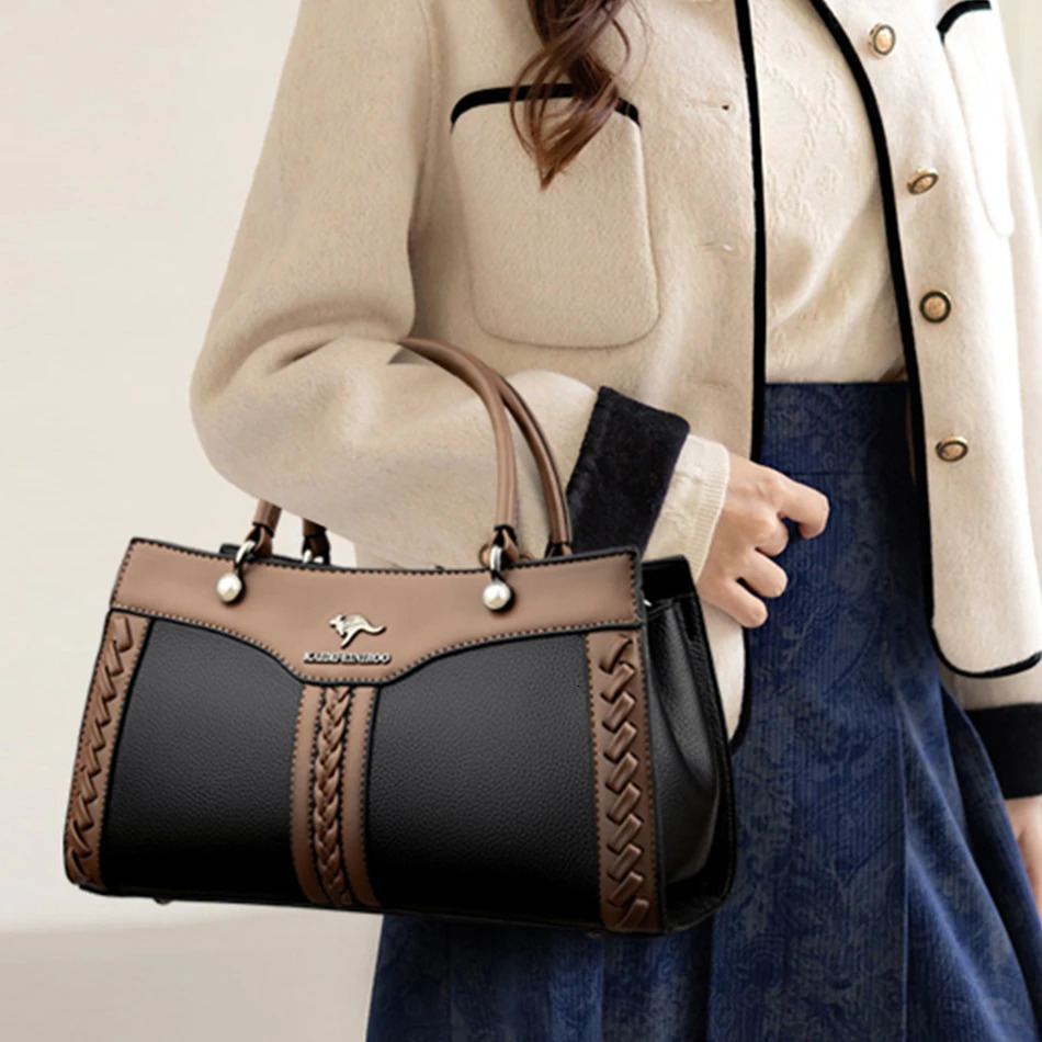 er Multi Layered Womens Handbag 2024 Trendy High Quality Soft Leather Messenger Bag Womens Shoulder Crossbody Bag 251023