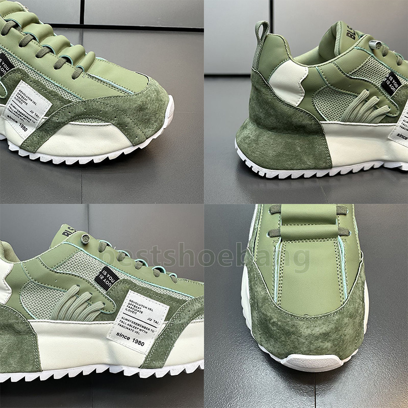 vintage style mens trainers running shoes comfortable breathable mesh upper green camel gray color outdoor platform sneakers size 39-47