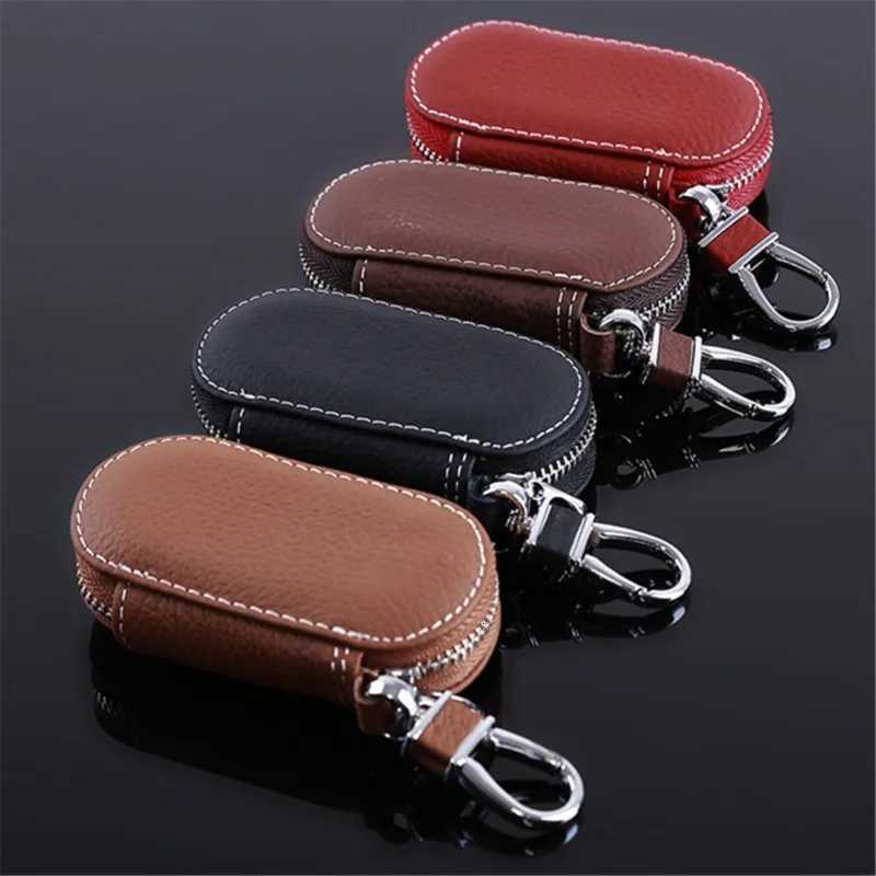 PU Leather Keychain Men Women Key Holder Organizer Pouch Cover Male Car Key Wallet Housekeeper Key Case Mini Card Bag Z251023