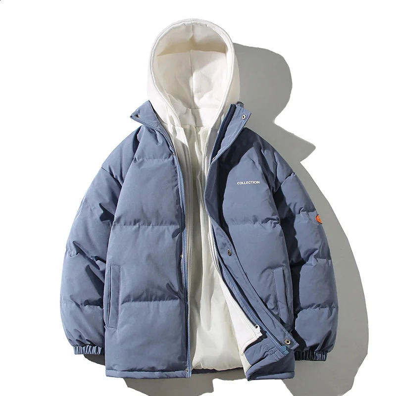 Winter Warm Jacket Mens Streetwear Fashion Parka Men Hooded Thick Korean Fashion Loose Coat for Men Women Winter Parkas Coats 251020