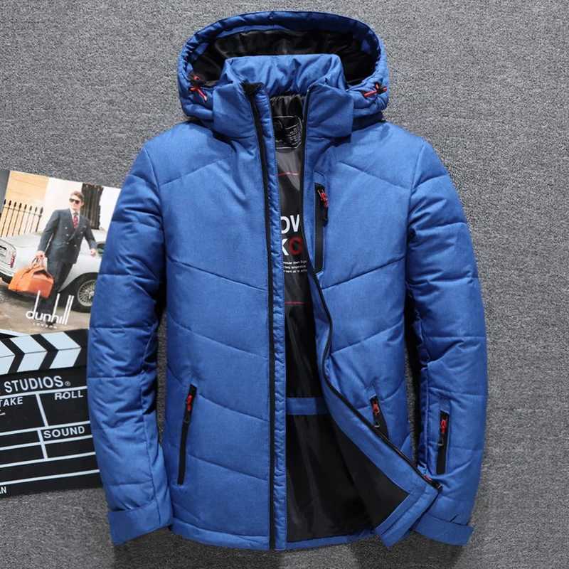 Winter Thickened Mens Down Jacket Men Warm Windproof Parkas Travel Detachable Hat Casual Lightweight Skiing Puffer Jacket Male Z251024