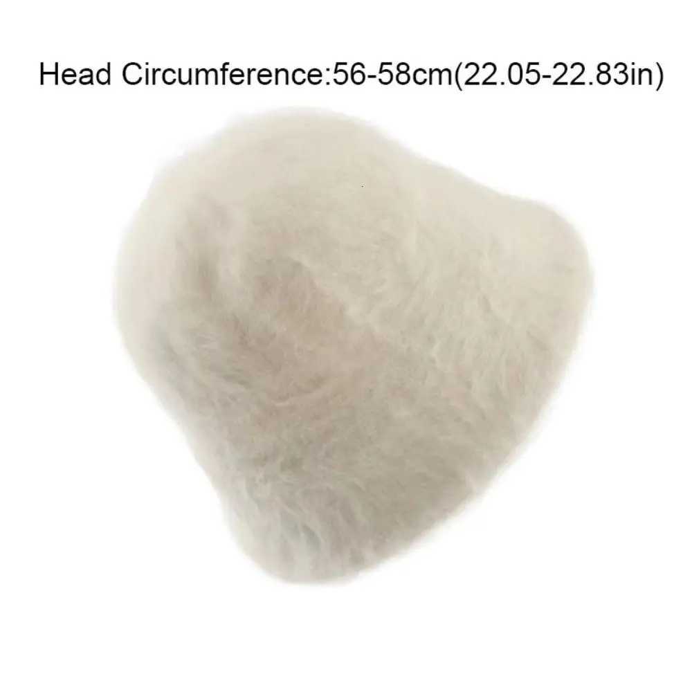 Fashion Knitted Plush Bucket Cap Furry Solid Color Winter Fisherman Hat Warm Windproof Anticold Bucket Hat CyclingL251024