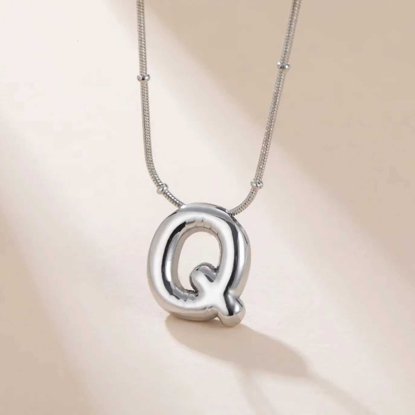 Unift AZ Alphabet Pendant Necklace for Women Stainl Steel Gold Plated Tren Chunky Initial Name Letter Choker Chain JewelryXJ251024