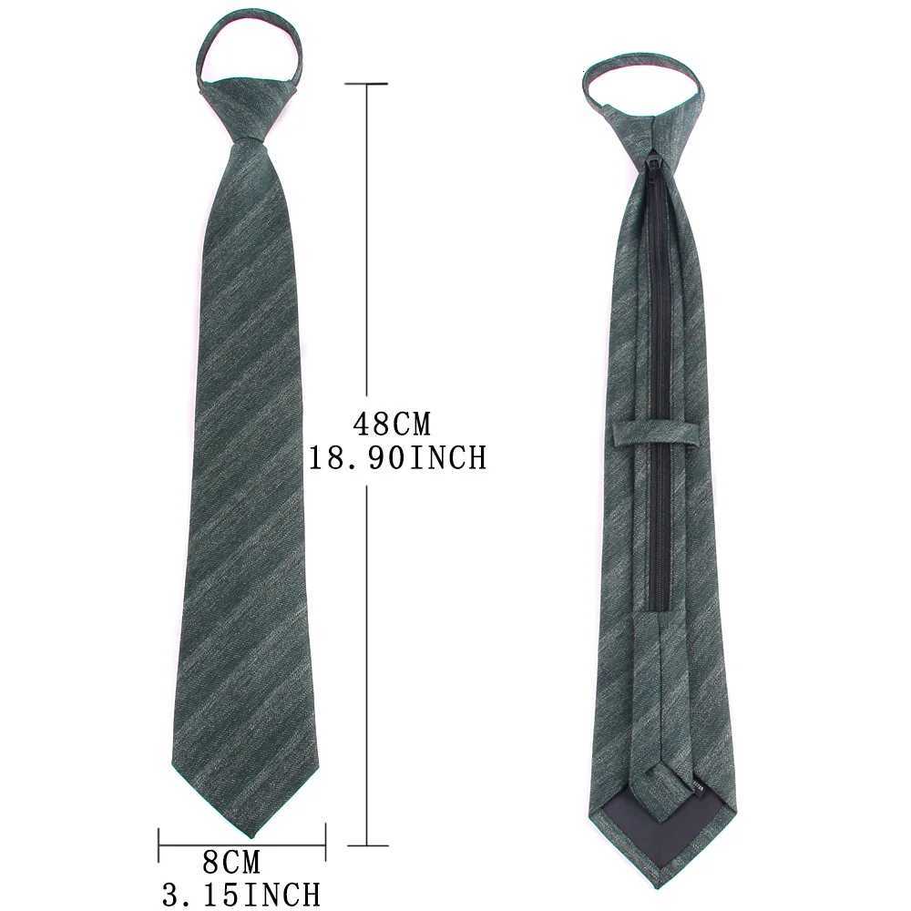 NEW 8cm Wide Zipper Tie For Men Wen Cotton Striped Necktie Busin Plaid Neck Tie Suit For Wedding Party Men Gift Y251024
