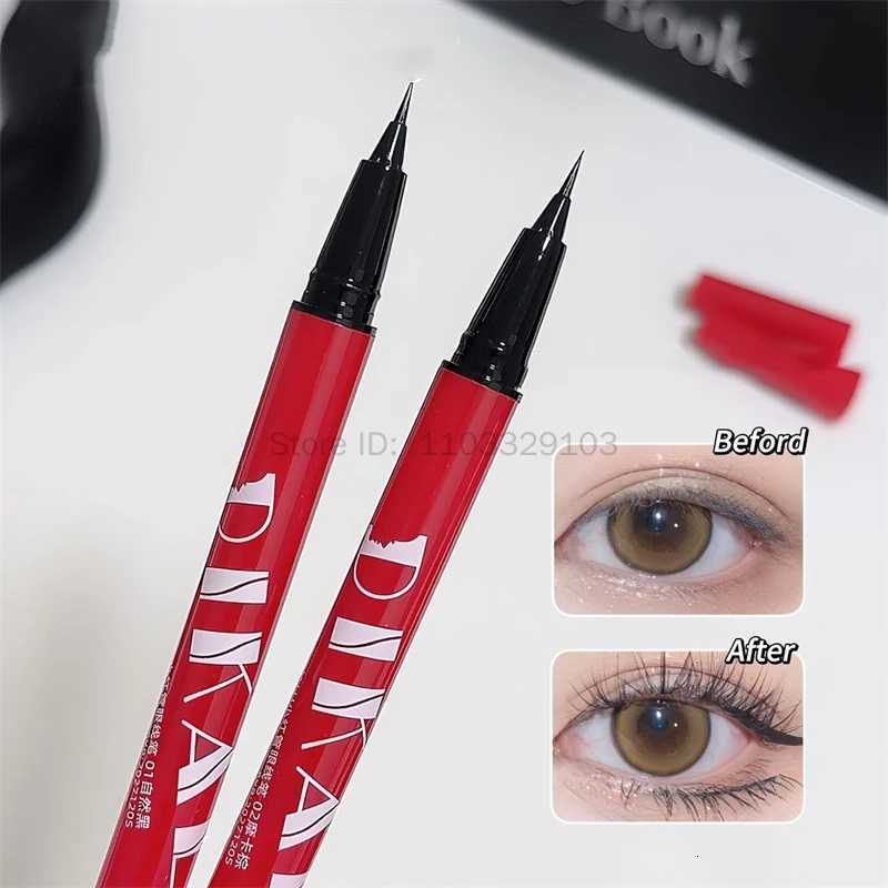 Ultrafine Liquid Eyeliner Lying Silkworm Waterproof Long Lasting Quick Dry Nonsmudging Eyeliner Natural Black Brown MakeupL251024