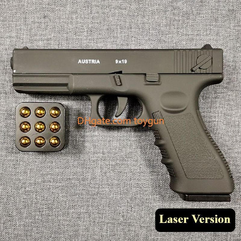 G21 Pistol Automatic Shell Ejection Pistol Laser Version Look Real Moive Prop Toy Gun For Adults Kids Outdoor Games Prop Interactive Birthday Gifts