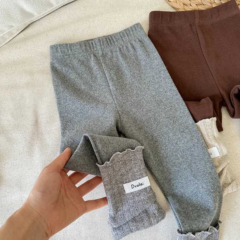 Girls Sweet Autumn New Childrens Korean Style Allmatching Western Style Splicing Bottoming Casual PantsT251024
