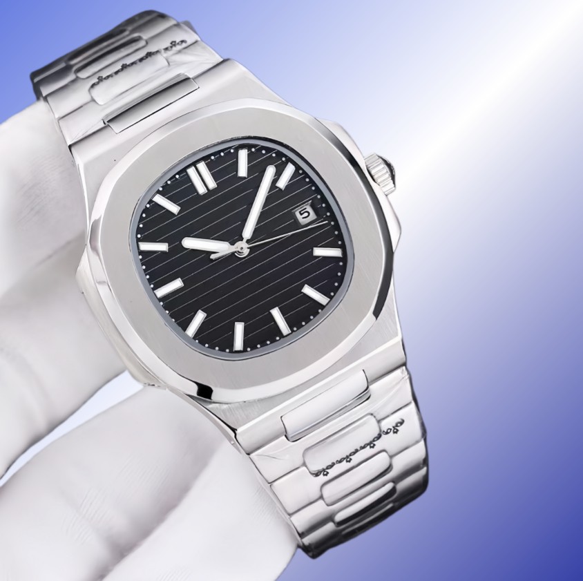 Luxury automatic men's high-end design watch 40mm mechanical movement sliding 904L stainless steel strap black dial fashionable swimming 2813 5ta watches