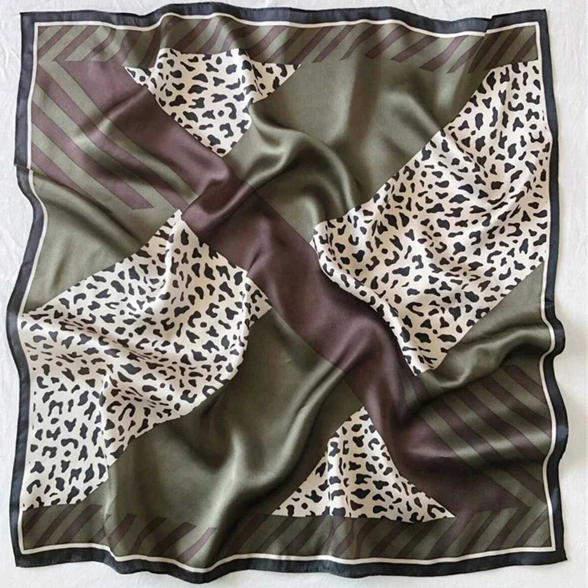 70cm ral Silk Scarf for Wen Simated Silk Fresh and Elegant Versatile Heaear Clothing Bags and Square Scarf Y251024