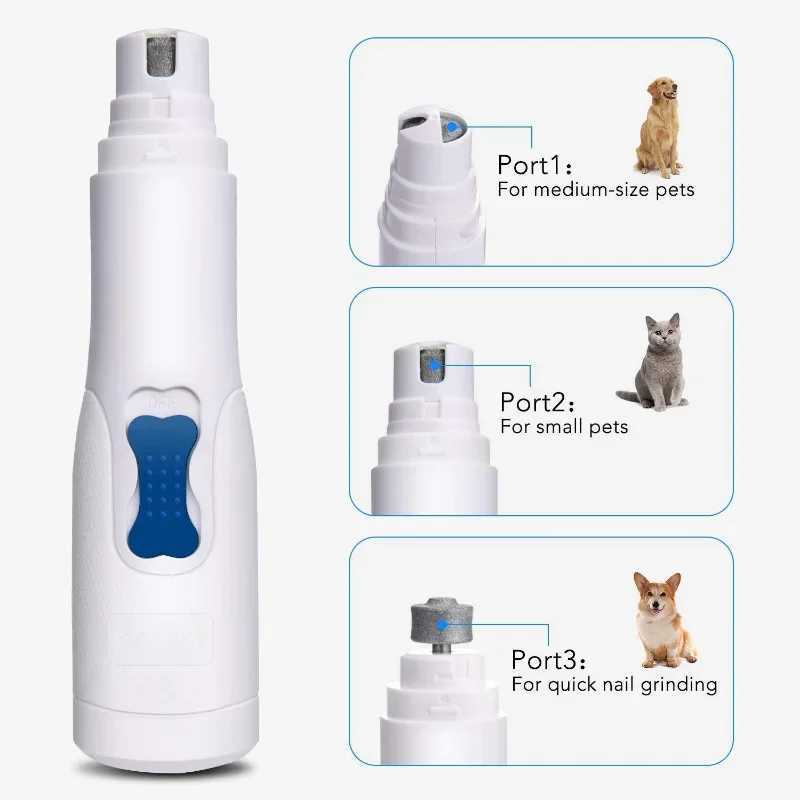 Electric Pet Nail Grinder File Trimmer Pro Grooming Tool Dog Claw Clipper Quiet Cat Paws Nail Grooming Trimmer Nail Supplies Z20251024