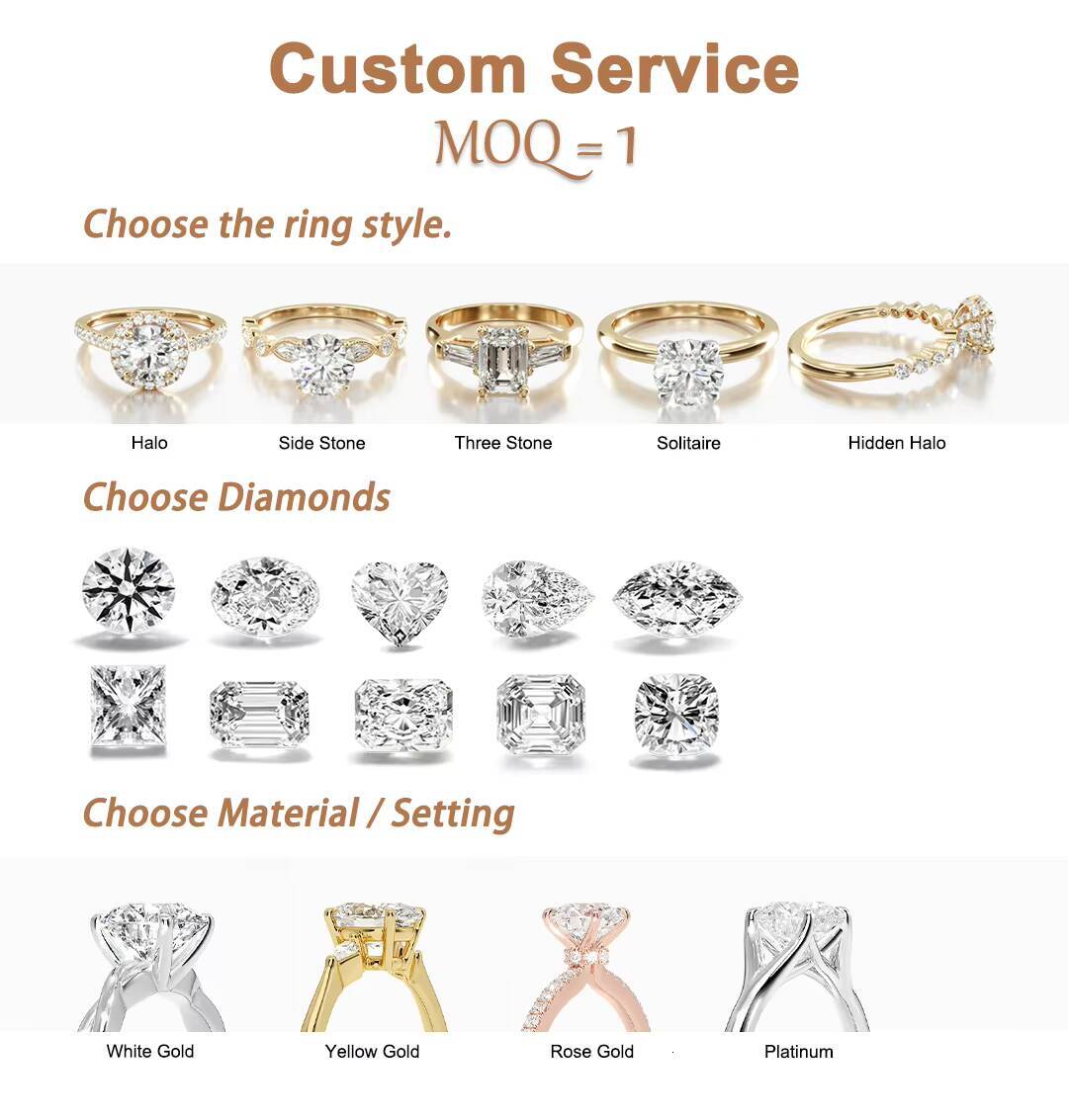 10k 14k 18k Solid Real Gold Vvs Moissanite Diamond Toi Et Moi Engagement Ring Pear Emerald Moissanite Two Stone