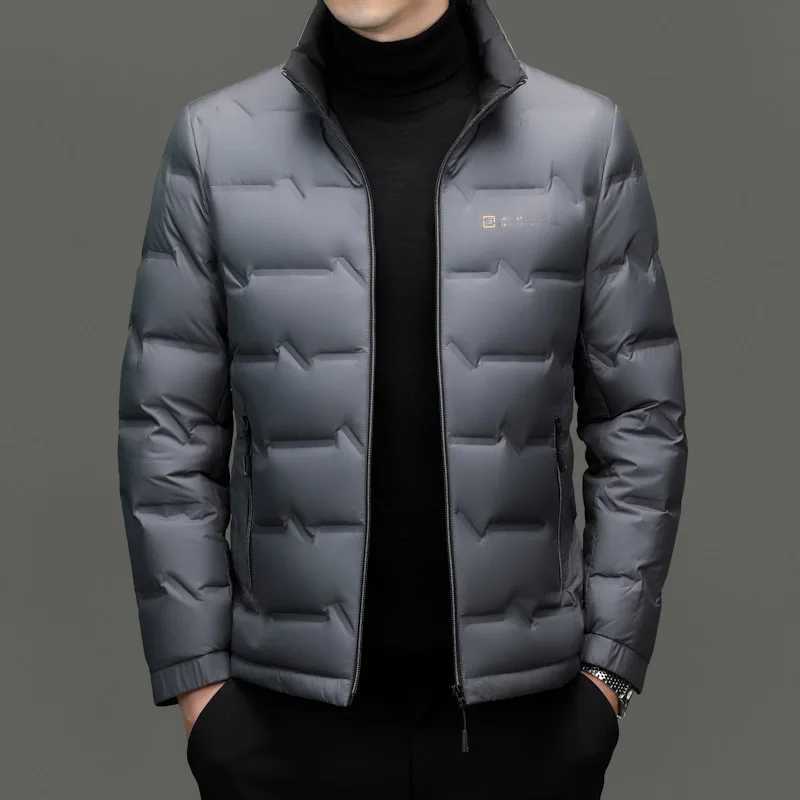 High Quality Fashion Winter New Suit Collar Down Jacket Men Remove Fashion Business Casual White Duck Down Warm Mens Coat Z251024