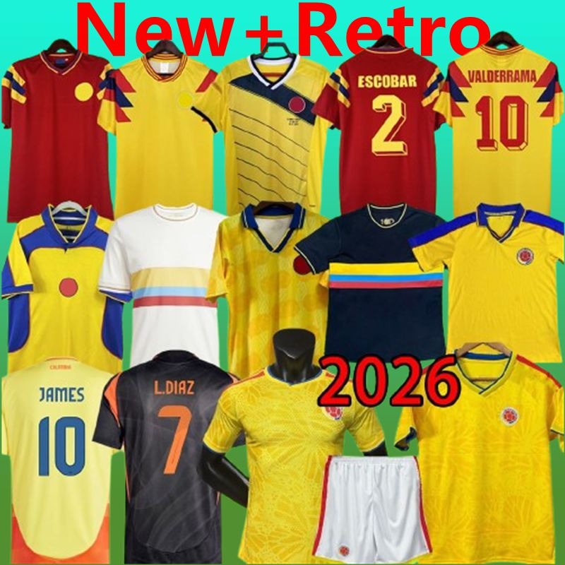 Colombia 2026 World Cup Home Centenary football jersey 100-years Anniversary 2024 2025 James LUIS DIAZ L.DIAZ J.LERMA Copa America Home Away Men Kids