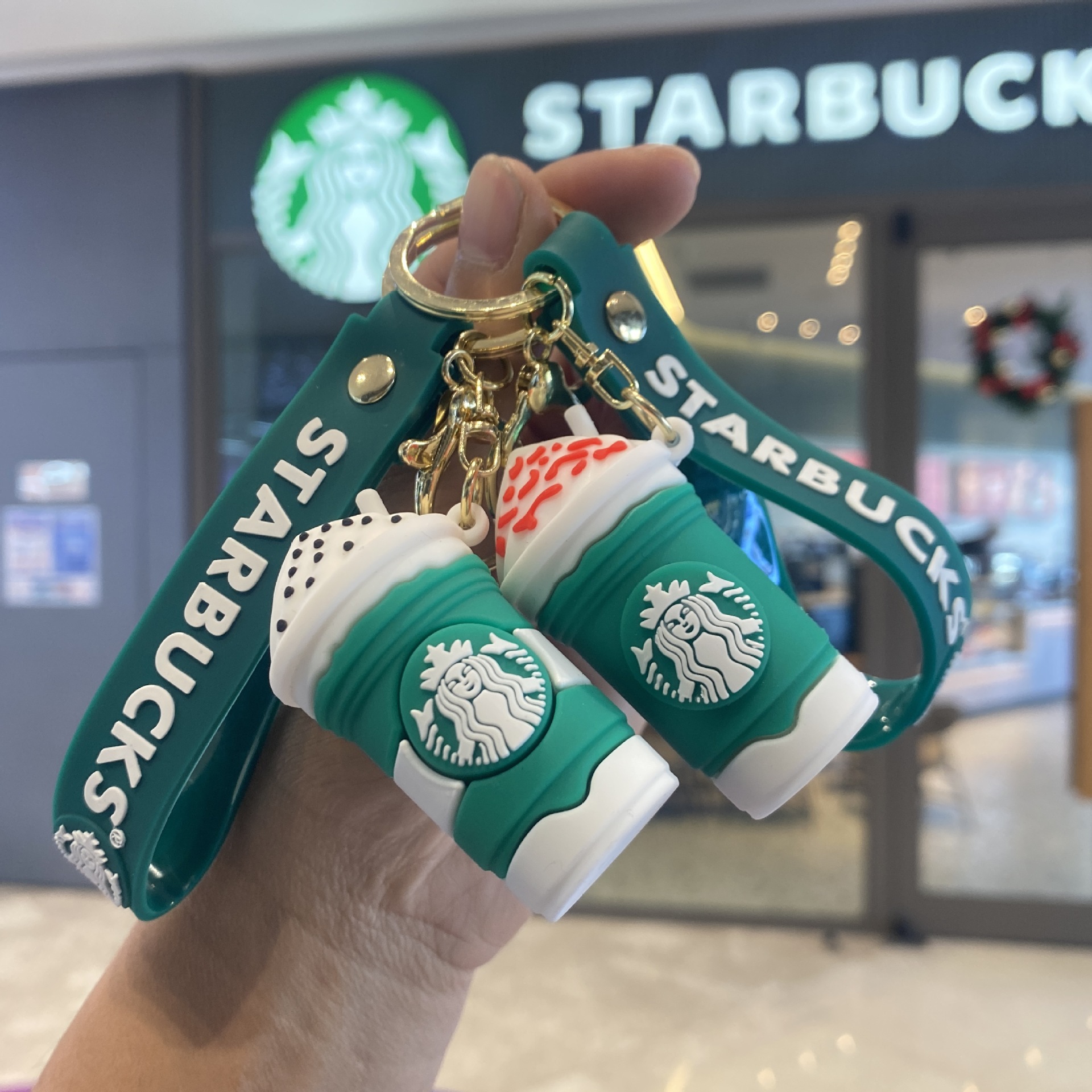 Starbucks Milk Tea Cup Keychain Plush Doll Claw Machine Small Gift Bag Accessory New Year Gift Wholesale