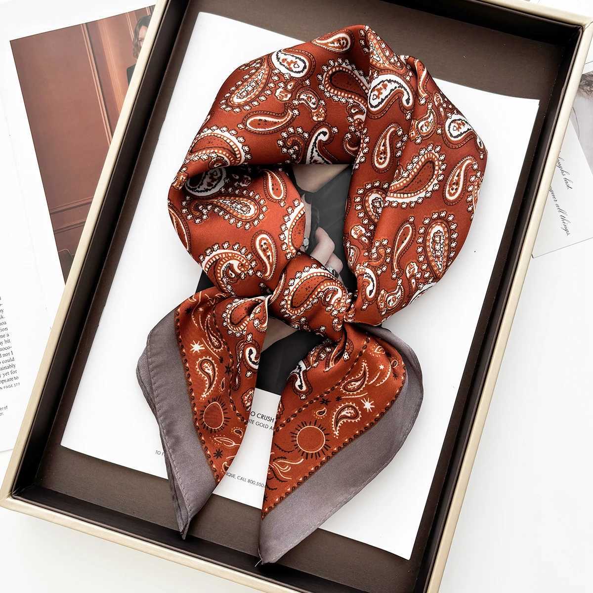 1PC Luxury Square Scarf For Women 7070cm Beach Scarf Fashion Lady Hair Head Bandana Wraps Female Neckerchief Hijab Shawl C251024