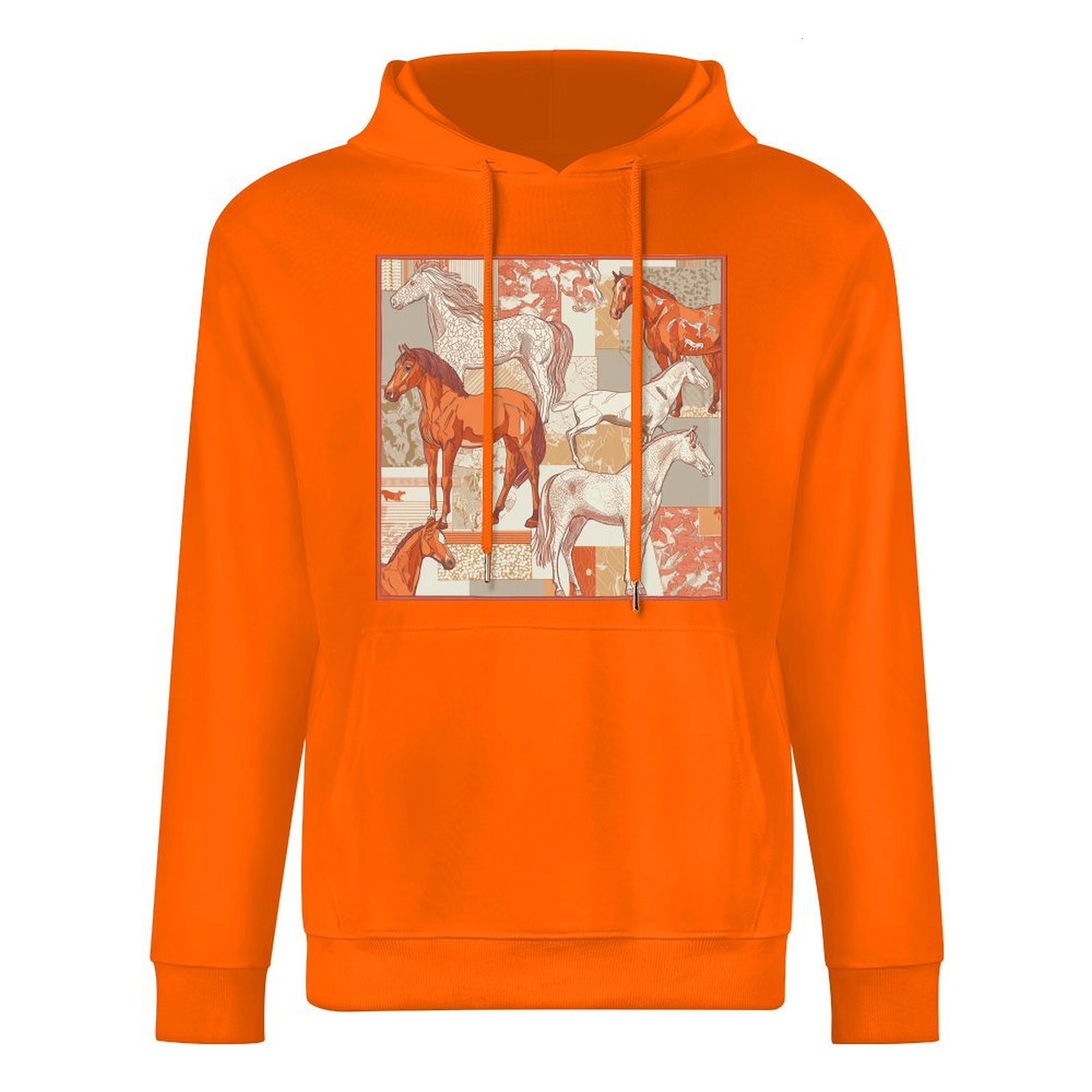 H Designer Fall Winter Hoodie Luxury Horse Print Design Unisex Long Sleeve Streetwear Hip Hop Oversized Fit Hoodie Men's Fashion Apparel H46