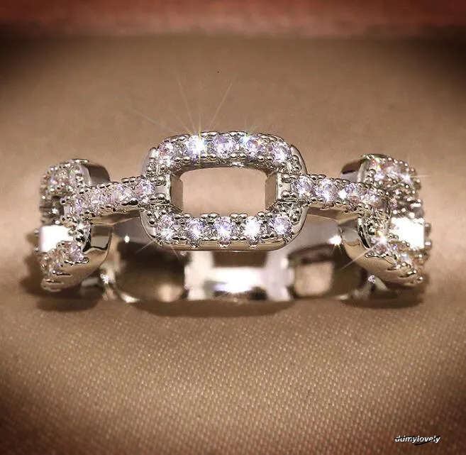 Sterling Sier CZ Ring Set - Elegant Cubic Zirconia Wedding Band For Women And Men Ddmylovely